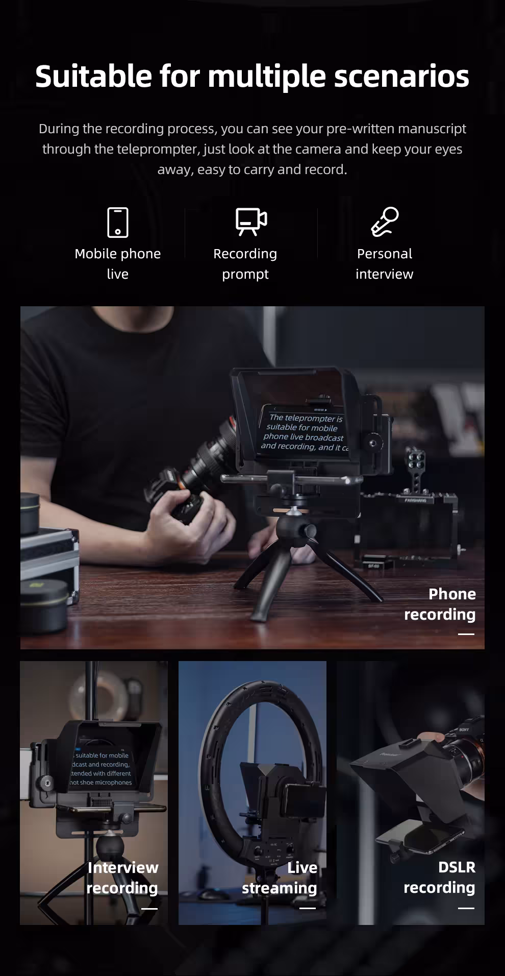 teleprompter for phone