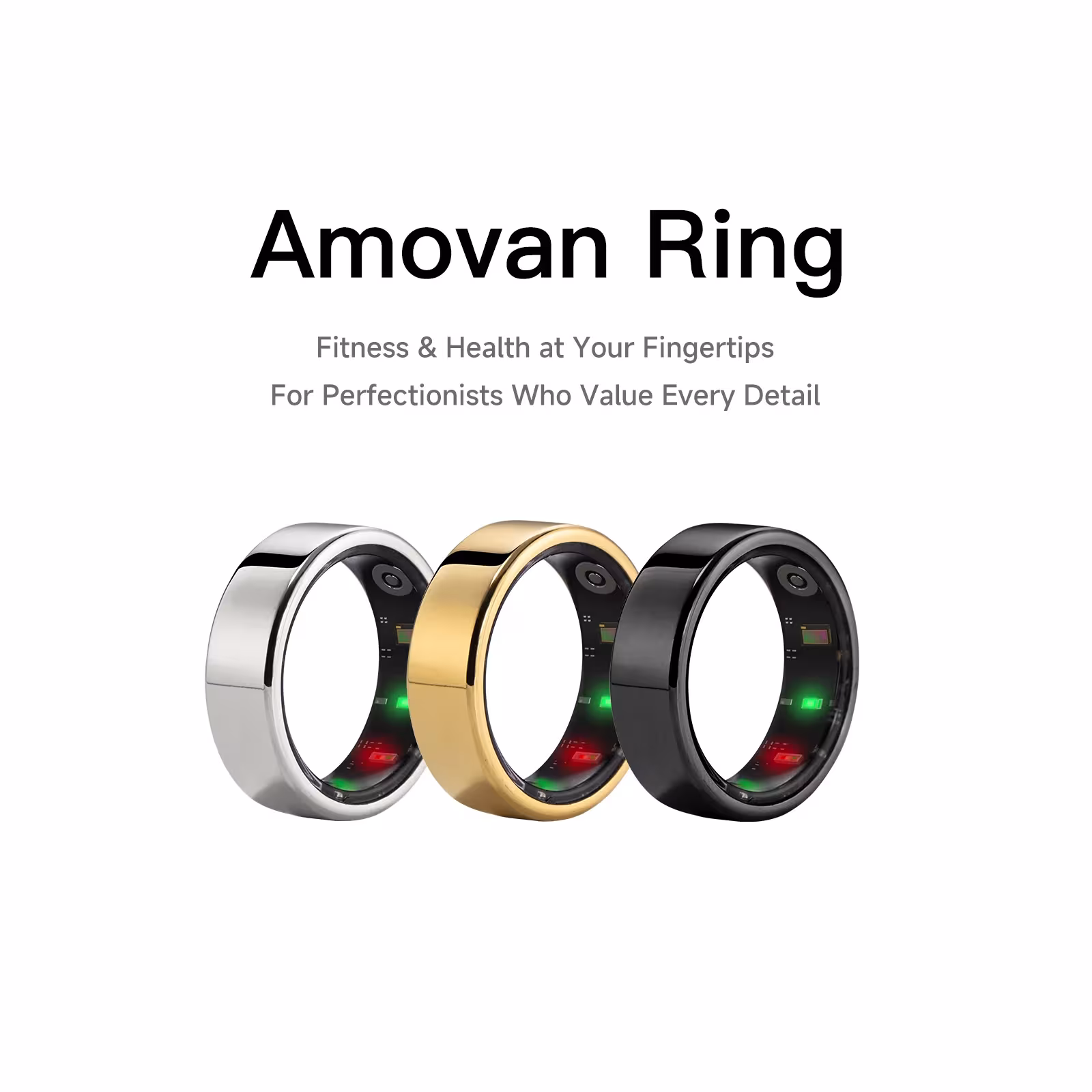 Amovan Nova Smart Ring GPS spore fréquence cardiaque sang oxygène stress surveillance de la température du sommeil