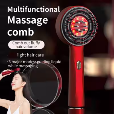 Electric vibrating massage comb head massage with essential oils
