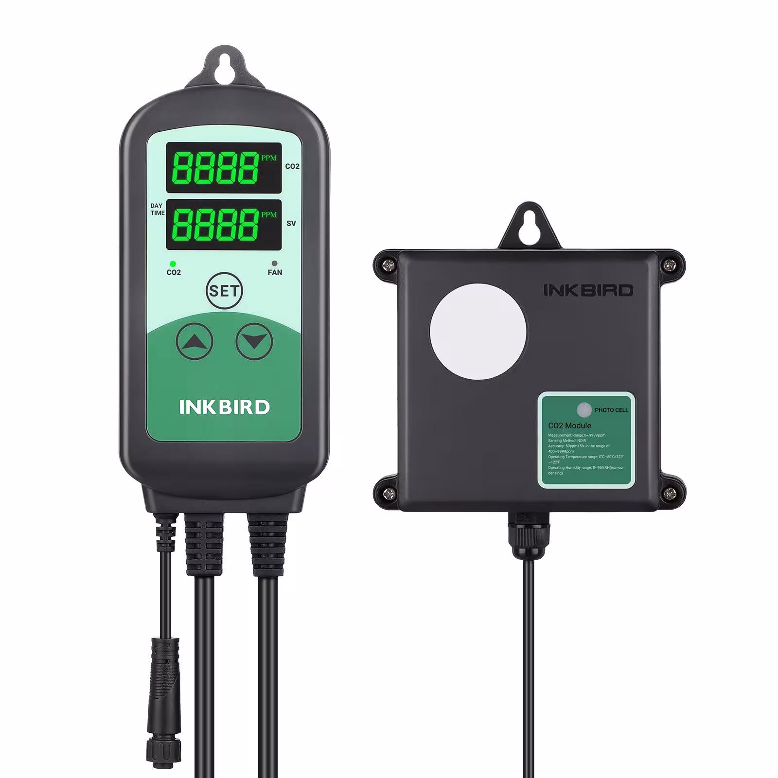 INKBIRD ICC-510 Skaitmeninis CO2 kontroleris ir oro kokybės monitorius su 2 išėjimais