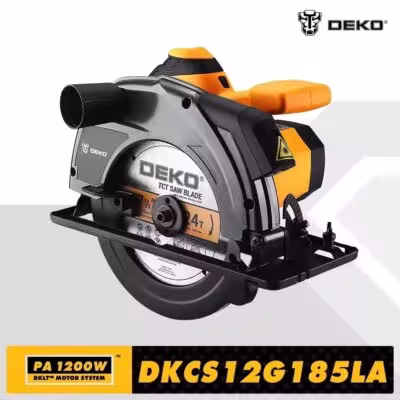 Sega circolare elettrica DEKO DKCS 185mm, macchina da taglio universale 1200W