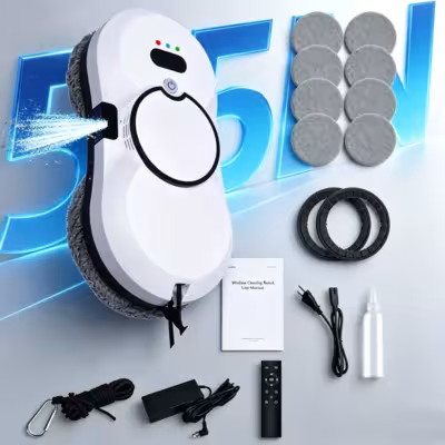 Robot automático de limpieza de ventanas con control remoto