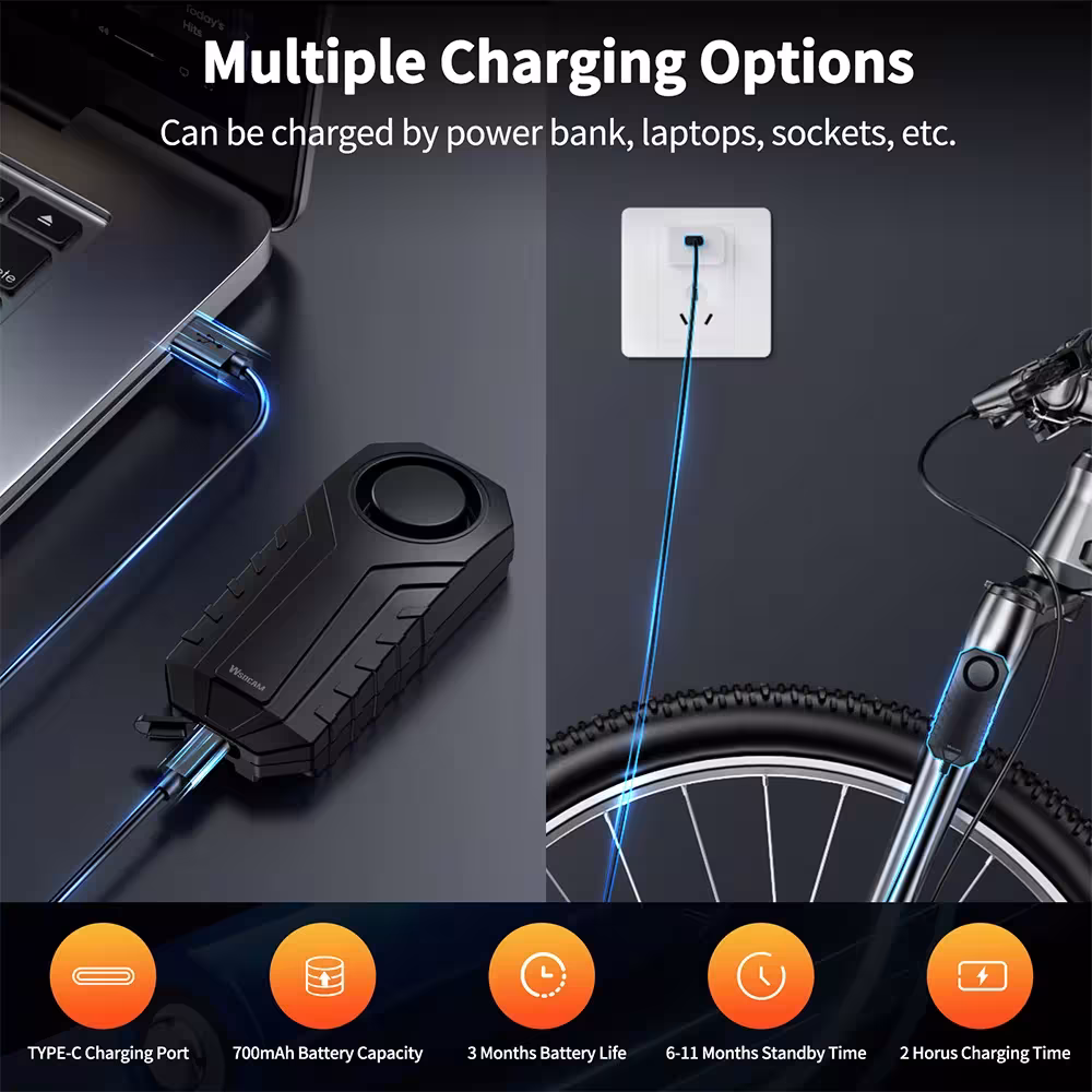 vibration alarm for bicycles
