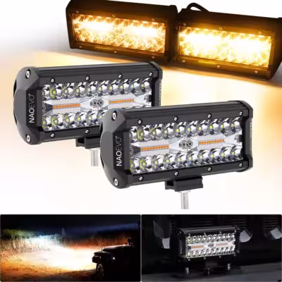 NAOEVO 7-calowa lampa robocza LED 240 W, 6 trybów, 12 V, 24 V, do samochodu