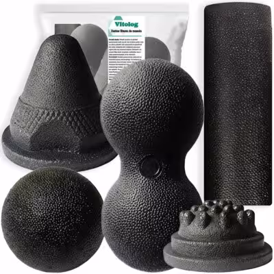 Roller Ball DUOBALL Kūno Masažo Rinkinys 5 in 1 EPP Nugarai Kojoms Kakliui