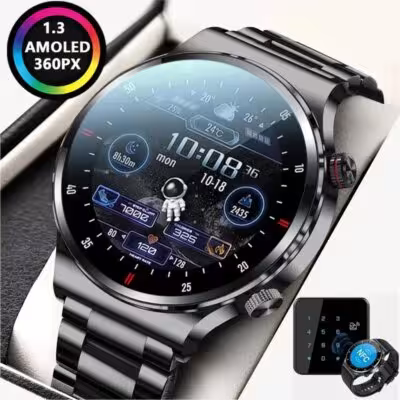 GPS ECG + PPG Bluetooth Call Smart Clock Men 2025 Sportarmband NFC