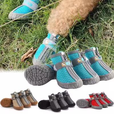 Scarpe per cani con suole antiscivolo per capelli caldi