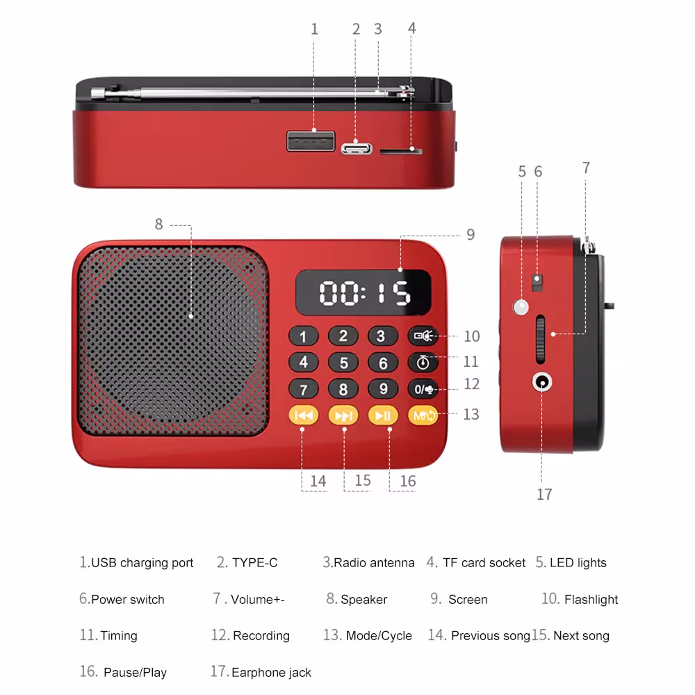 portable FM radio Bluetooth