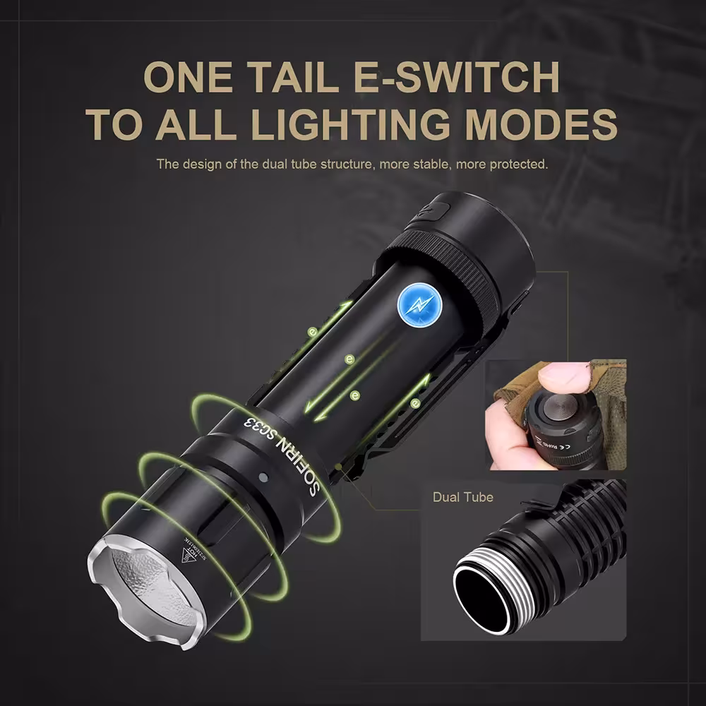 torcia tattica a LED 5200lm