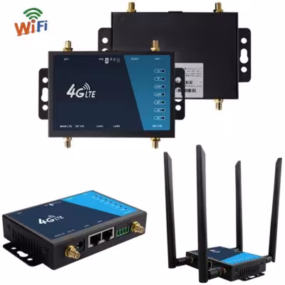 Router 4G WiFi industrial con tarjeta SIM y antenas