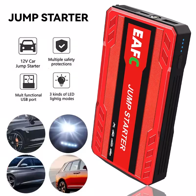 Démarreur de batterie de voiture 600A, chargeur rapide portable 12V