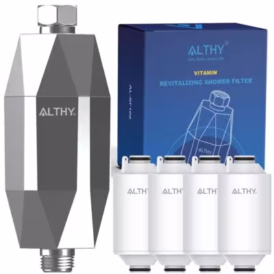 ALTHY SF100 Vitaminų C dušo vandens filtras chlorinui mažinti ir odos priežiūrai