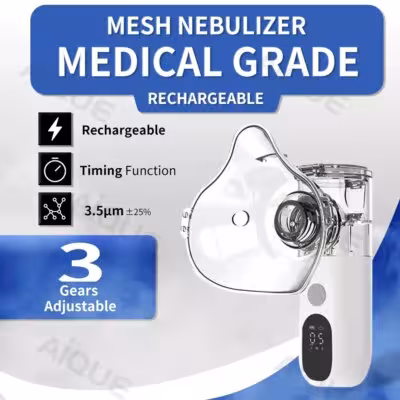JUSTLANG Inalatore a ultrasuoni ricaricabile con schermo LED per adulti e bambini