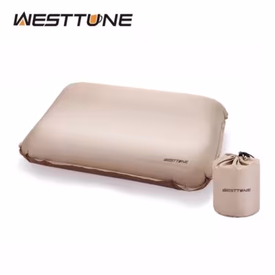 Oreiller de camping Westtune, gonflable, portable, 3D, ultraléger, compact, pour voyage et nuque