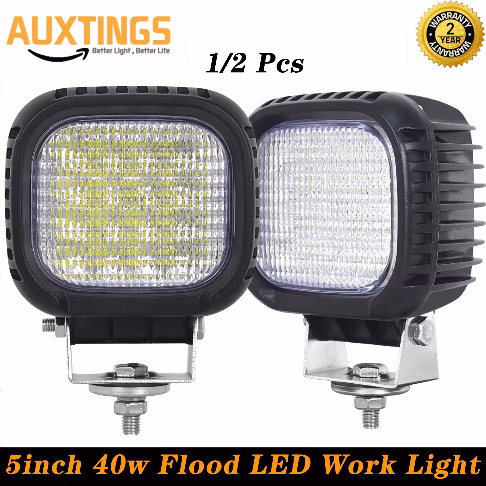 5 pulgadas 40W LED luz de trabajo faros 4 × 4 camión ATV