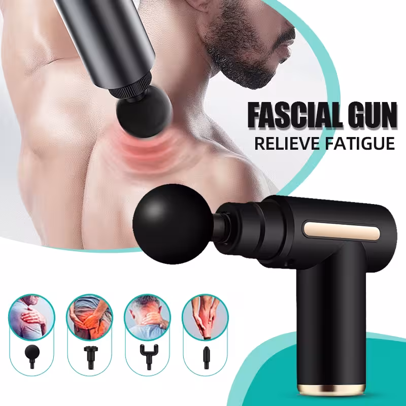 Fascia Gun masažo prietaisas nešiojamas elektrinis vibracinis raumenų relaksacijos įrankis sportui