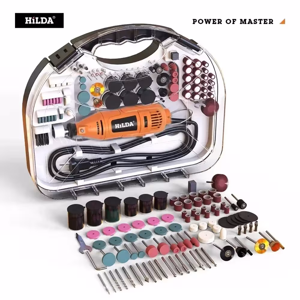 HILDA mini trapano elettrico e spugna abrasiva per utensile rotante