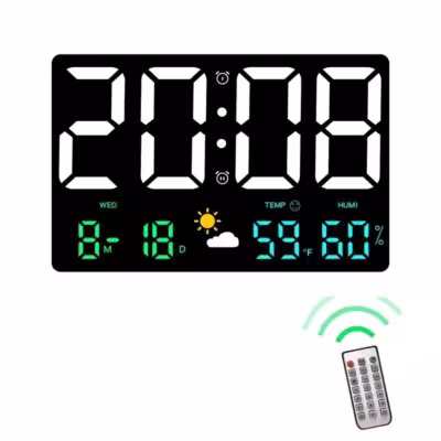 Horloge murale LED intelligente avec moniteur de température