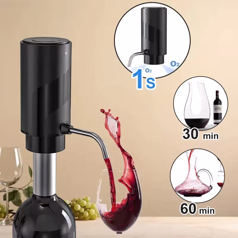 Aeratore elettrico per vino, distributore con ricarica USB a un tocco