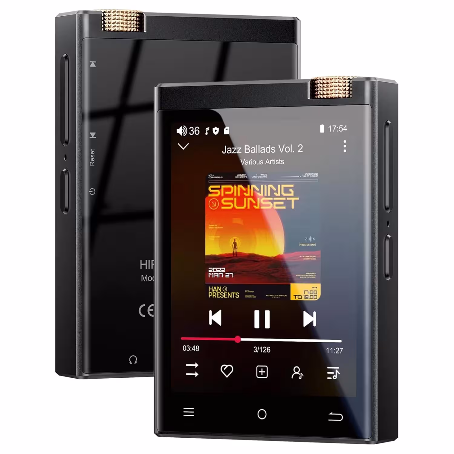 Lecteur MP3 Oilsky M308 Hi@-@ Fi avec WiFi Bluetooth et mémoire de 64 Go 16 Go