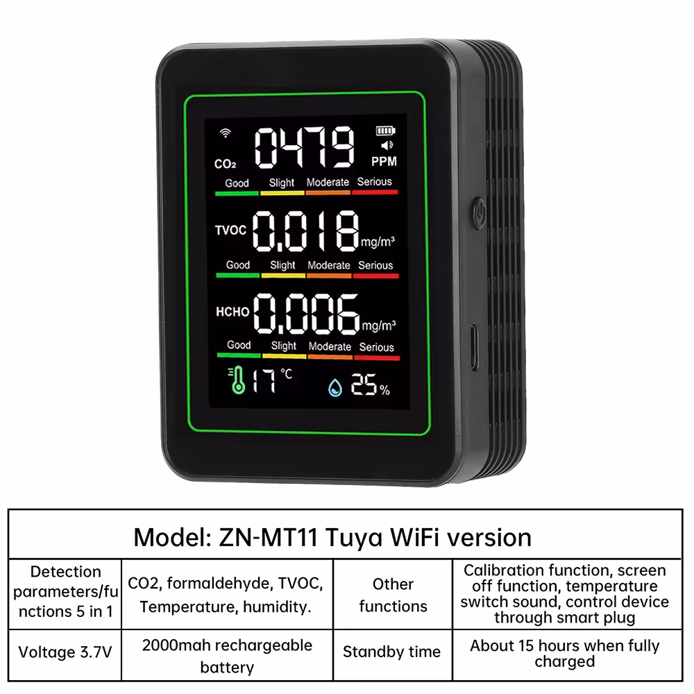 moniteur de qualité de l'air WiFi