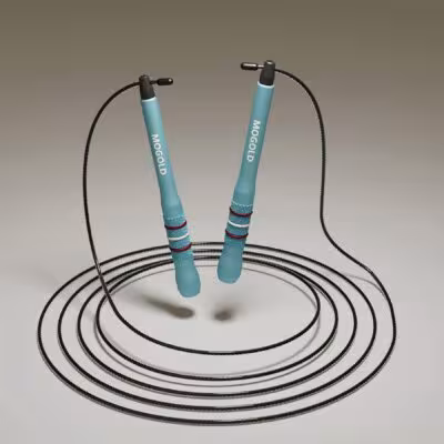 MOGOLD Professional jump rope with steel cable and lightweight comfort handles