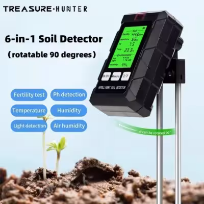 6 in 1 soil test PH temperature humidity sun air urine
