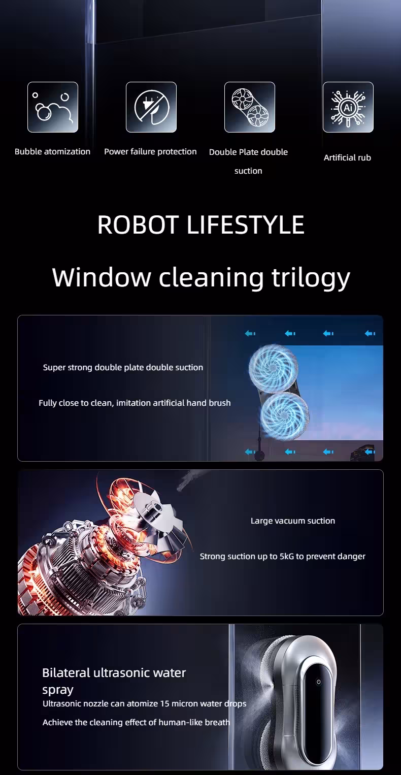 automatic window cleaning robot