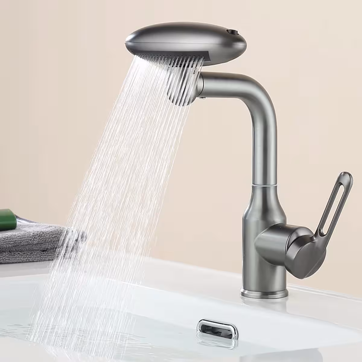 Rubinetto per bagno universale girevole a 360 gradi in acciaio inossidabile con 4 modalità