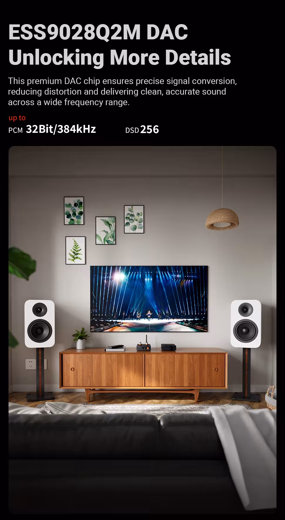 Bluetooth USB DAC stiprintuvas