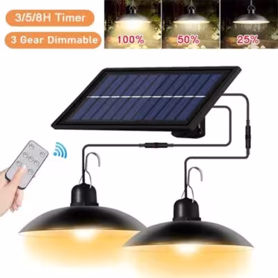 Lámpara LED solar con control remoto