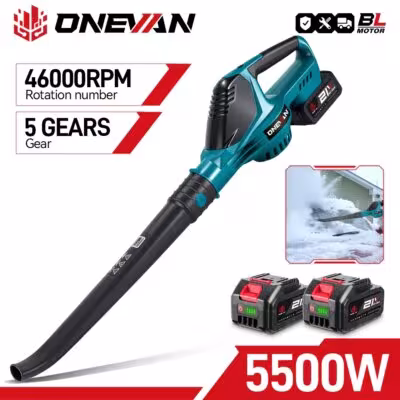 ONEVAN 5500W Brushless Electric Air Blower Cordless Makita 18V