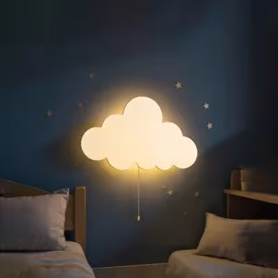 Cloud-shaped night light for children's room