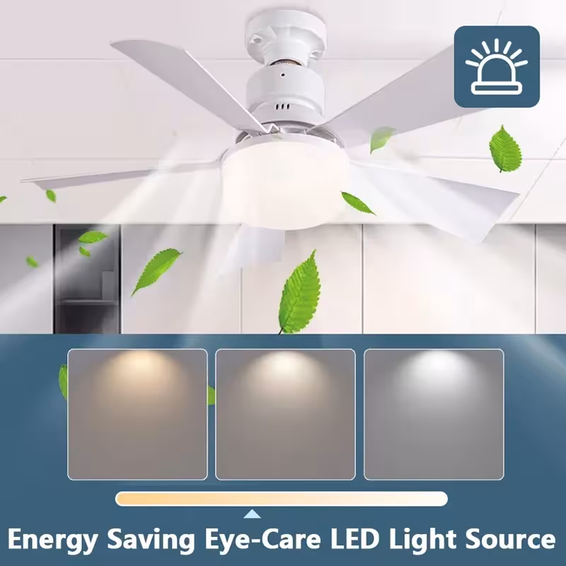 Smart 2 in 1 lubų ventiliatorius su nuotoliniu valdymu ir LED apšvietimu E27