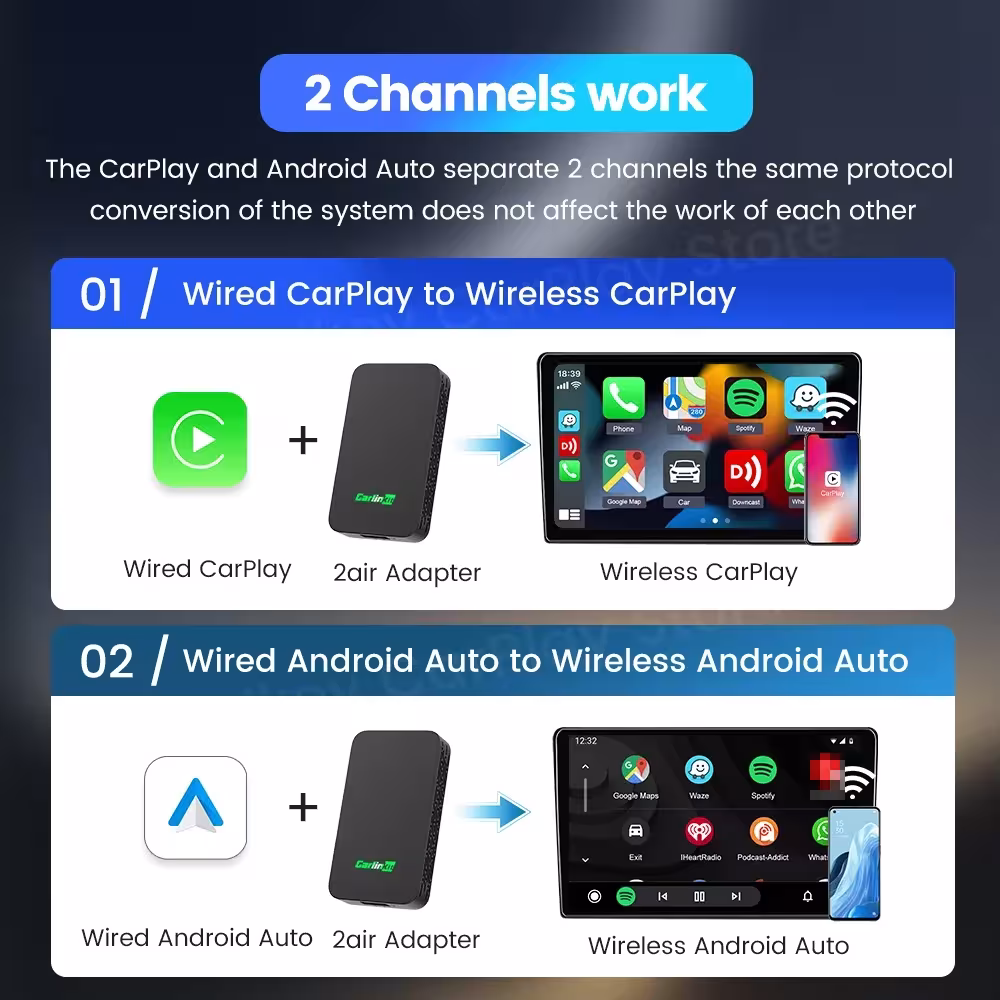 bevielė CarPlay Android Auto adapteris