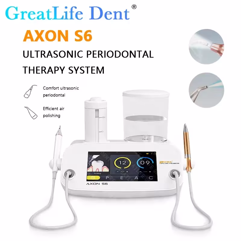 GreatLife Dent pulitore dentale a ultrasuoni e lucidatrice ad aria 2 in 1