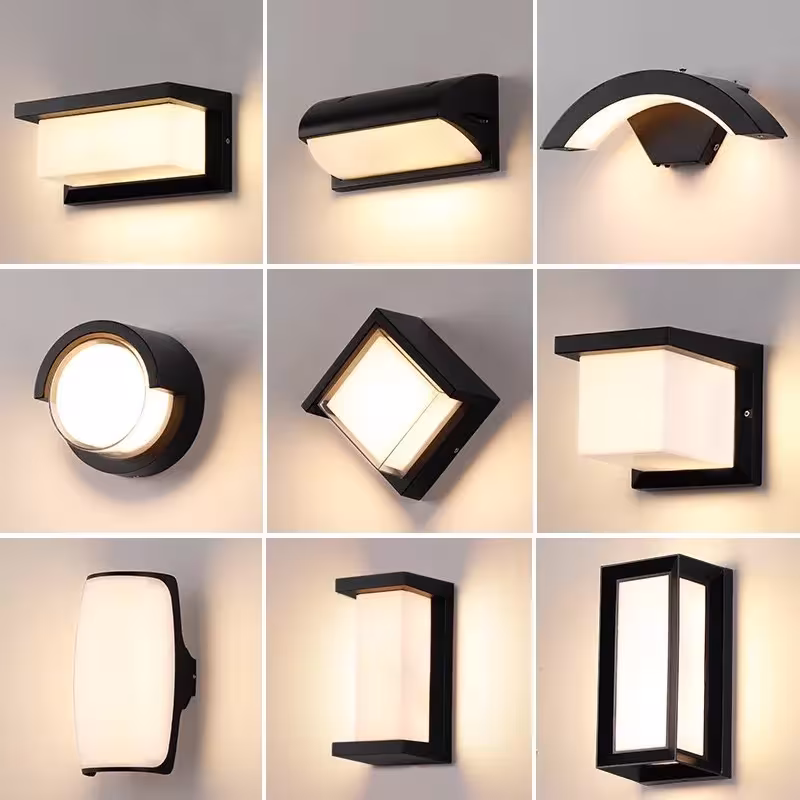 Luminaria de pared exterior LED con sensor de movimiento IP65