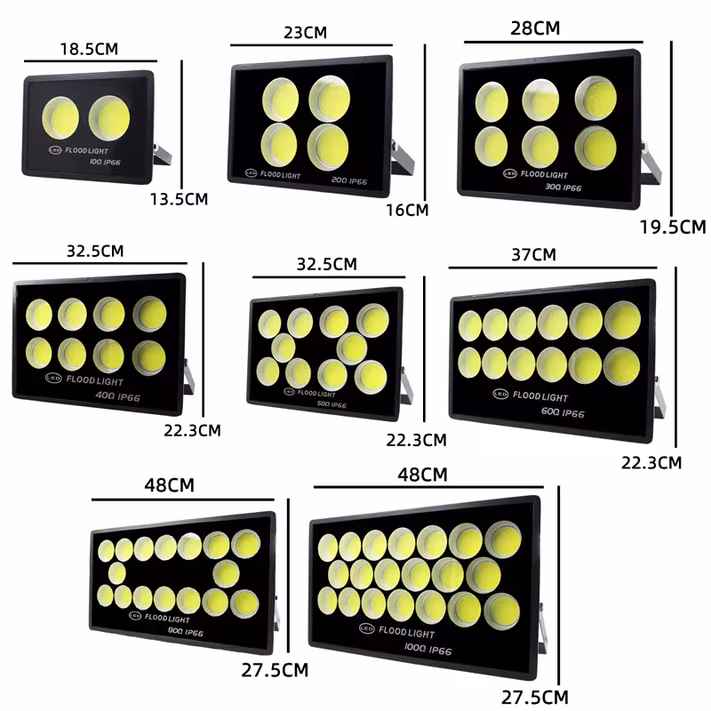 Lampe de poche LED 100W-1000 Éclairage de terrain W