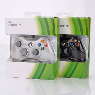 Belaidis ir laidinis Xbox 360 žaidimo valdiklis su dviguba vibracija ir Turbo režimu