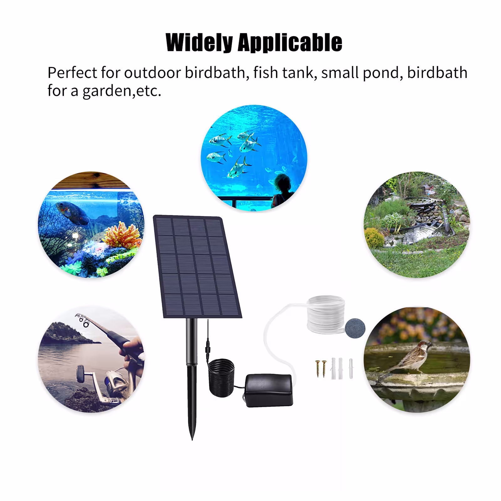aerador de peces con energía solar