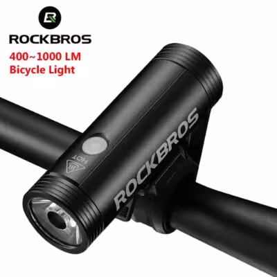 ROCKBROS dviračio priekinė lempa LED USB 400-1000 liumenų įkraunama