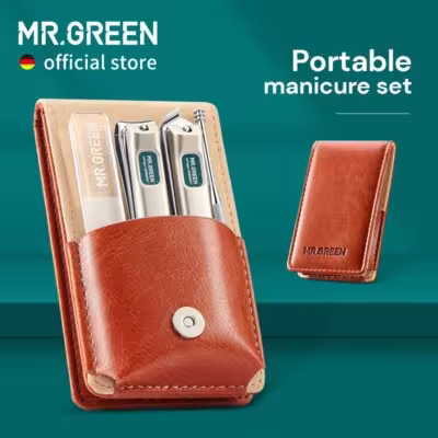 Set pedicure portatile MRR GREEN con forbici in acciaio inox