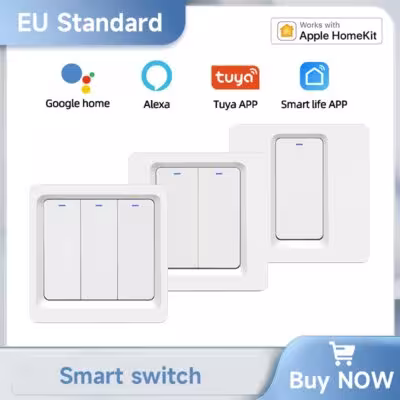 Interruttore a parete Smart WiFi HomeKit con LED