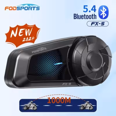 Fodsports FX-S Bluetooth Motociklo Interkomu belaidis šalmas 1000M BT5.4