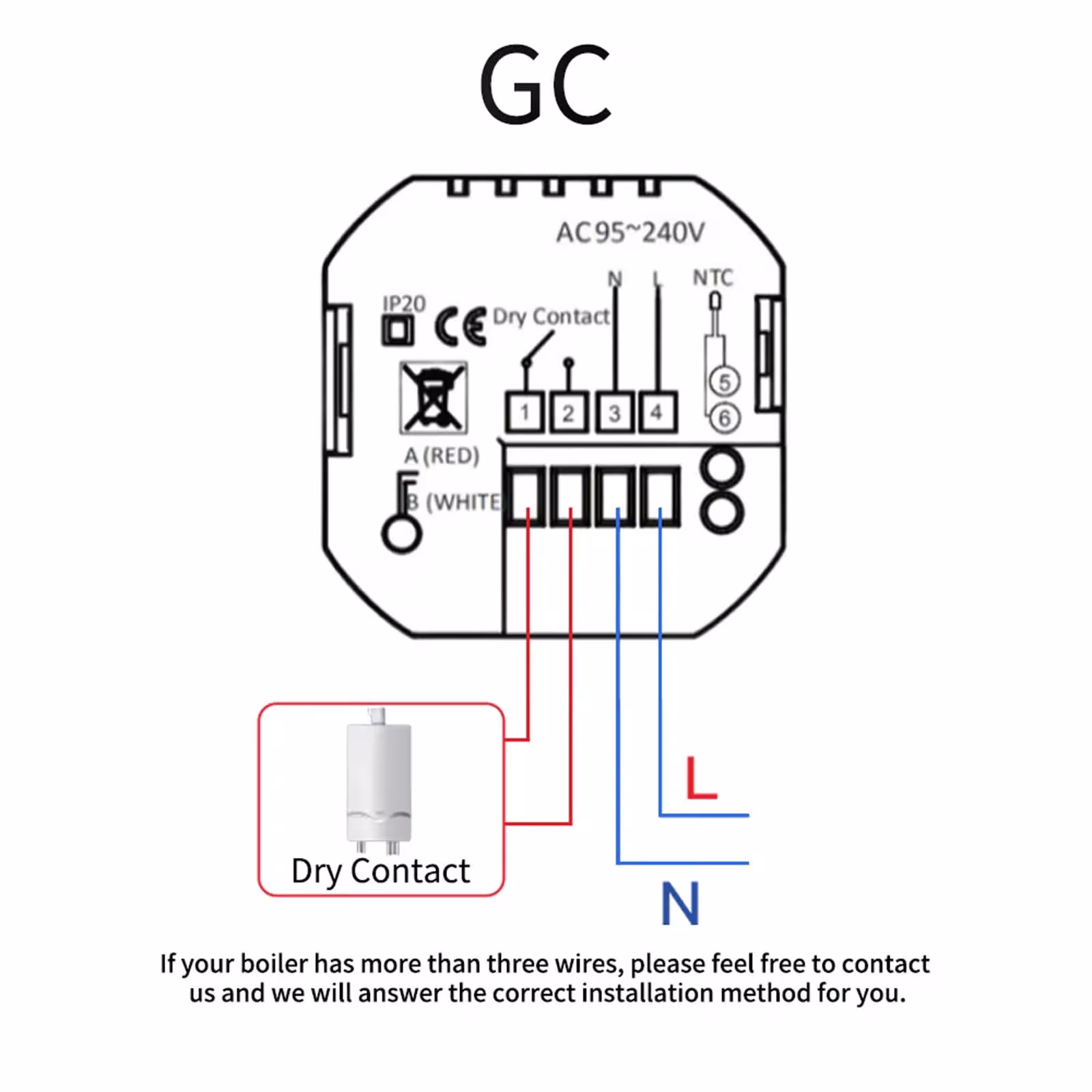 WiFi thermostat for heating