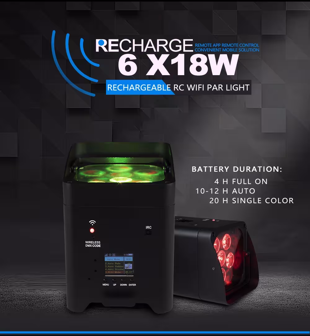 Projecteur LED PAR sur batterie