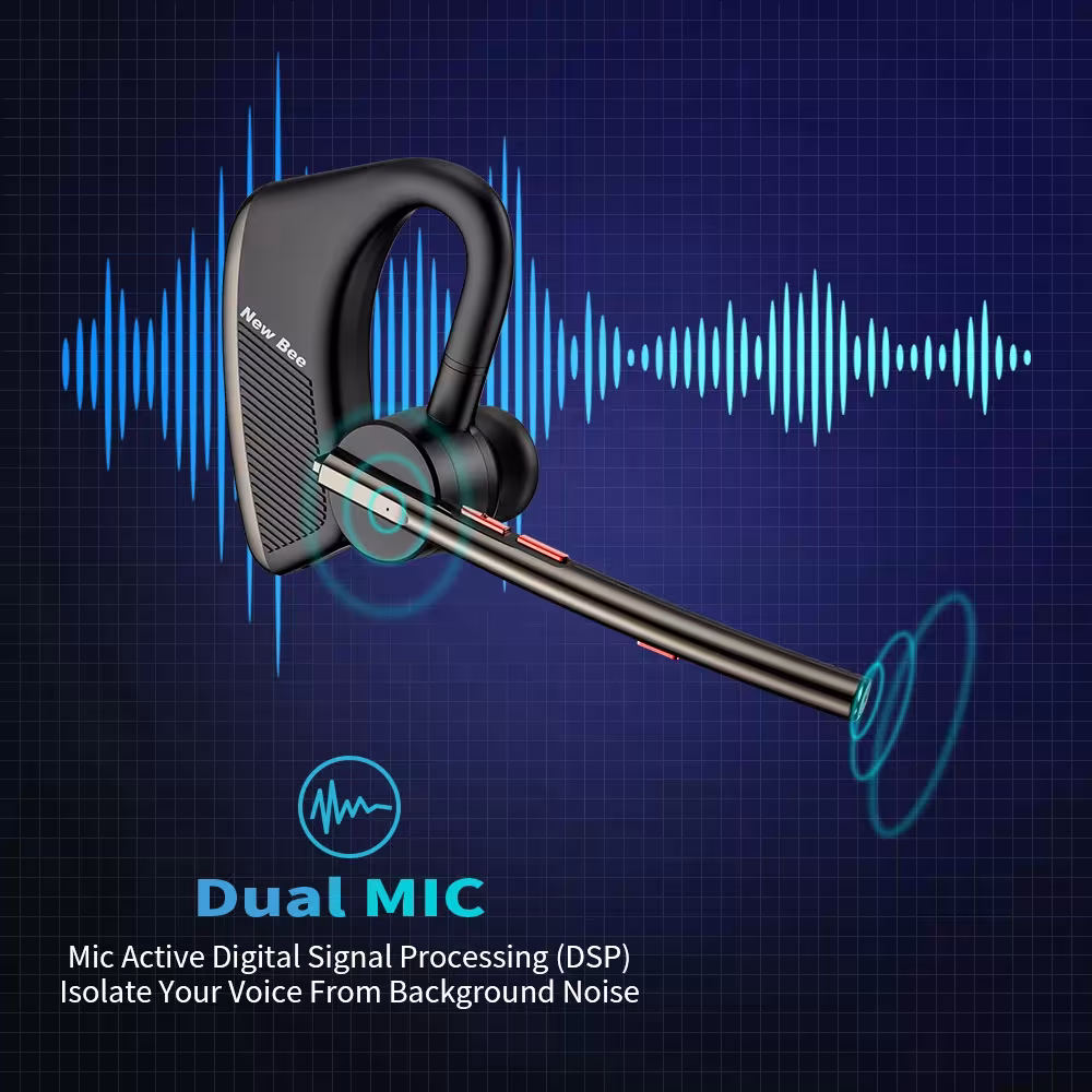 auriculares Bluetooth inalámbricos con supresión de ruido