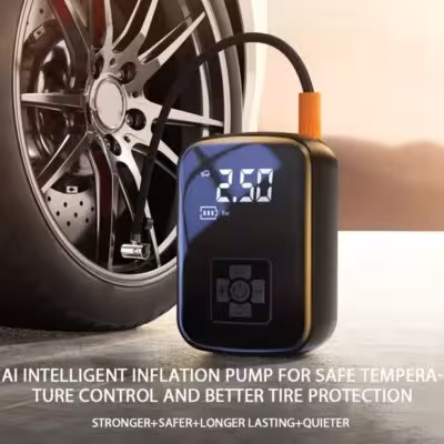 Belaidis automobilio oro kompresorius 100W elektrinis padangų inflatorius su USB