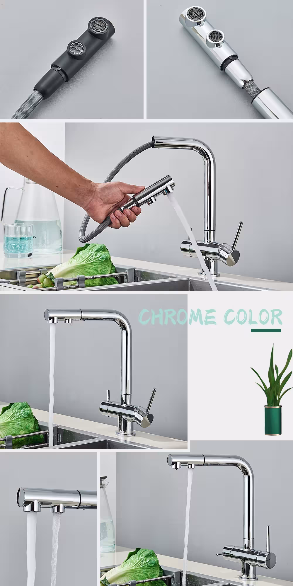 kitchen water filtration faucet