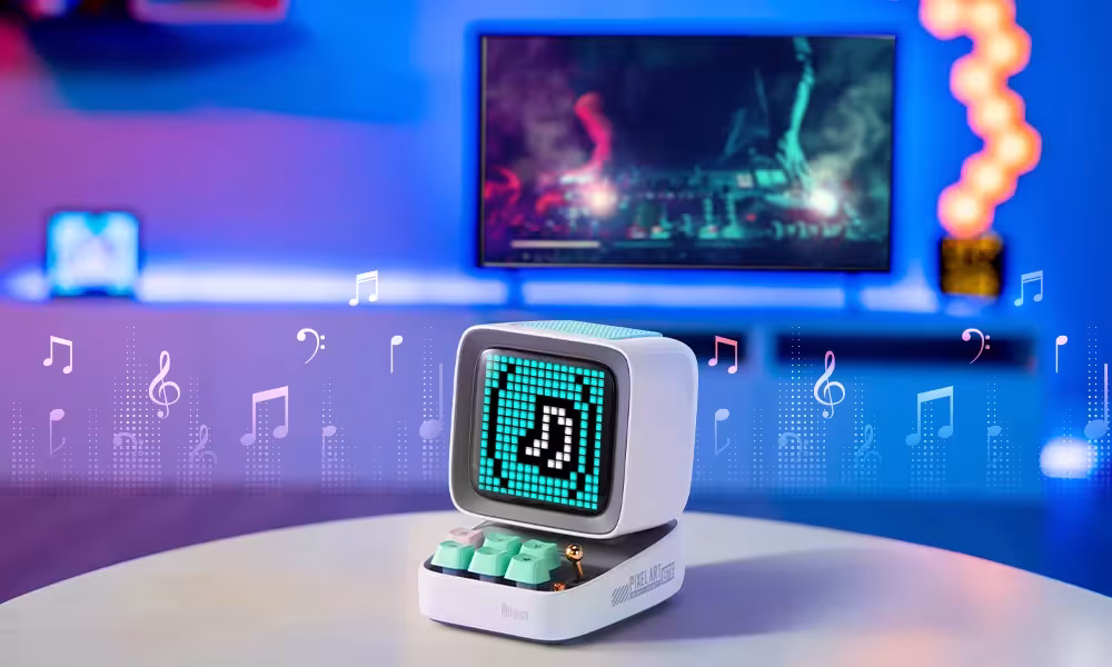 mini-enceinte rétro avec LED
